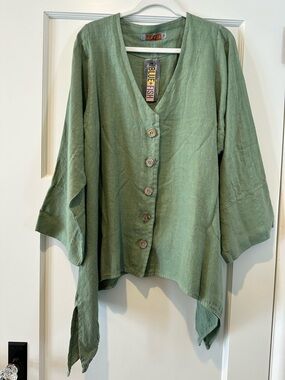 Bluefish Basque Cardigan in Meadow - NWT!